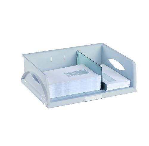 Corbeille à courrier maxi format Sorty grise - Lot de 4 - Leitz