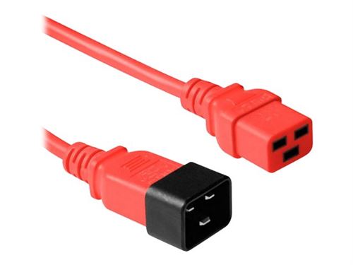ACT - Stroomverlengkabel - IEC 60320 C20 naar IEC 60320 C19 - 230 Volt wisselstroom V - 60 cm - RAL 3020