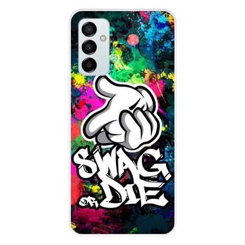 Coque en silicone imprimée compatible Samsung Galaxy M23 Swag or die