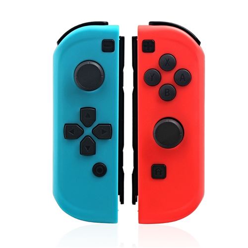 Paire Manettes GANGXUN pour Switch : Sans Fil Bluetooth, Vibration HD, Design Joy-Con - Plug & Play, Bleu/Rouge
