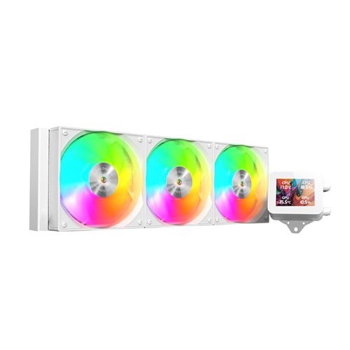 Mars Gaming ML-VISION360, Refrigeración Líquida AIO, TDP 600W, 3x Ventiladores ARGB con Núcleo de Cobre y Aluminio FDB, Pantalla LCD IPS 4:3 con Rotación 360° y Software, Multisocket Universal,