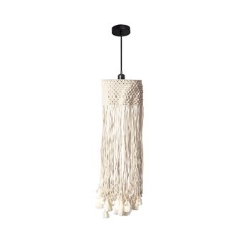 TechBrey Suspension Métal et Coton Macramé Hupa Blanc cassé - 1