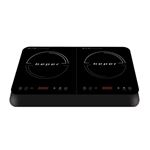 Plaque Induction Beper BF.720 Anti-Surchauffe Commandes Tactiles 3400W 240V 2 Foyers Verre Noir