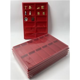 2 paquets de 10 Plateaux capsules champagne en plastique carré sans couvercles - Collection