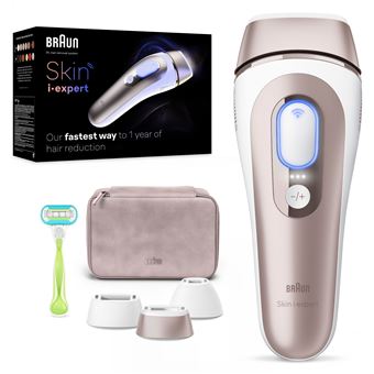 Epilateur à lumière pulsée - BRAUN - IPL PL7253 - 240 V - 400 000 Flashs - Or rose / Blanc - 1