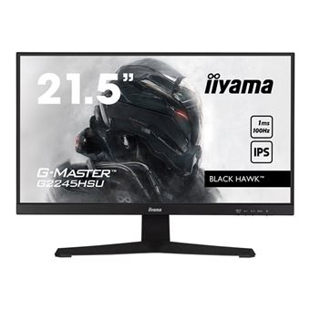 iiyama G-MASTER Black Hawk G2245HSU-B1 - Écran LED - 22" (21.5" visualisable) - 1920 x 1080 Full HD (1080p) @ 100 Hz - IPS - 250 cd/m² - 1000:1 - 1 ms - HDMI, DisplayPort - haut-parleurs - noir mat