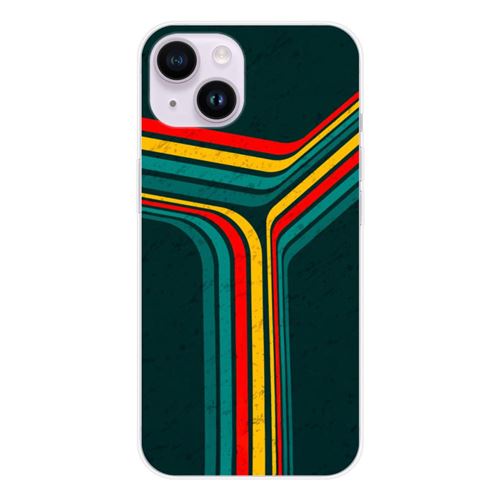 Coque en silicone imprimée compatible Apple iPhone 14 Retro lines
