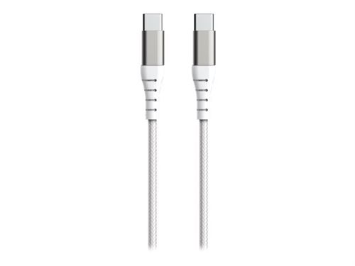 Force Power - Câble USB - 24 pin USB-C (M) pour 24 pin USB-C (M) - 3 A - 2 m - blanc
