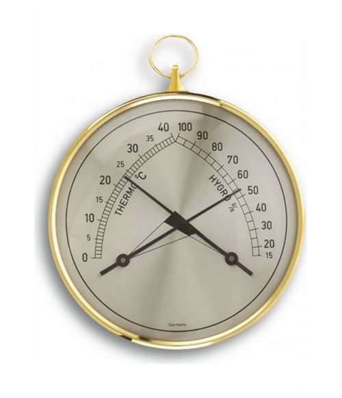 Thermomètre TFA Thermohygromètre analogique KLIMATHERM 45.2005 or