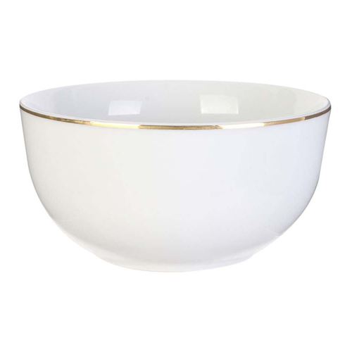 The Home Deco Factory - Bol en porcelaine liser&eacute; dor&eacute; 50 cl Unitaire
