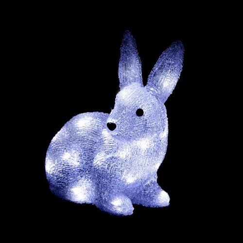 Lapin lumineux extérieur H24 cm 30 LED - Blanc froid - Féeric lights and christmas