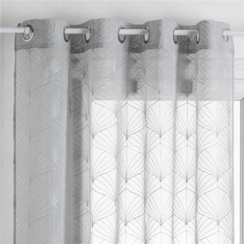 Voilage Mia gris 140x240cm Atmosphera créateur d'intérieur