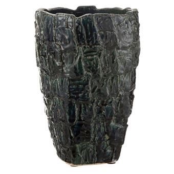 Vase Design en Céramique Akane 36cm Vert Pétrole - 1