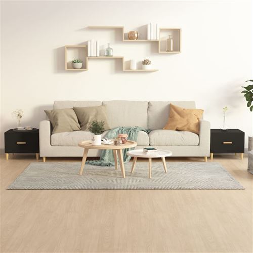 Non Communiqué Noir Vidaxl Tables Basses 2 Pcs 50X50x40 Cm Bois D'ingénierie812711