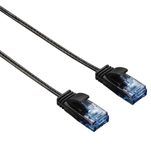 Hama Slim-Flexible - Netwerkkabel - RJ-45 (M) naar RJ-45 (M) - 75 cm - UTP - CAT 6 - zwart