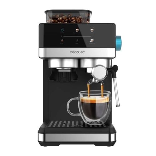 Non Communiqué Noir Et Inox Machine À Café Expresso Broyeur Cecotec Power Espresso 20 Grind 20 Bar, Thermoblock, 20 Niveaux