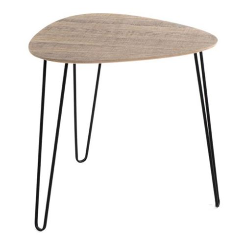 GENERIQUE - Table d'appoint - Rodry - Chêne - Noir - 48cm - Image 3
