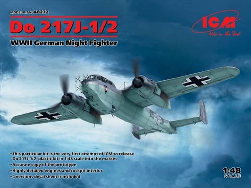 Non Communiqué Do 217J-1/2, Wwii German Night Fighter - 1:48E - Icm