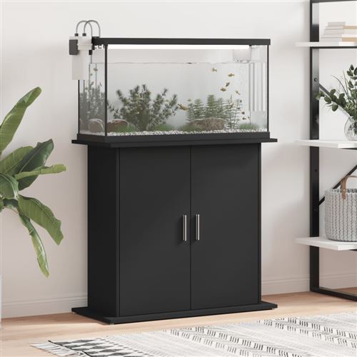 Meilleurs prix pour vidaXL Support pour Aquarium, Armoire pour Aquarium avec 4 Compartiments, Meuble de Base pour Aquarium avec Rangement Intérieur, Noir Bois d'Ingénierie