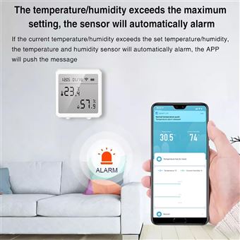 Capteur d'humidité de température intérieur et extérieur WiFi