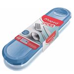 Boîte à Couverts + couverts inox MAPED Picnik Concept bleu