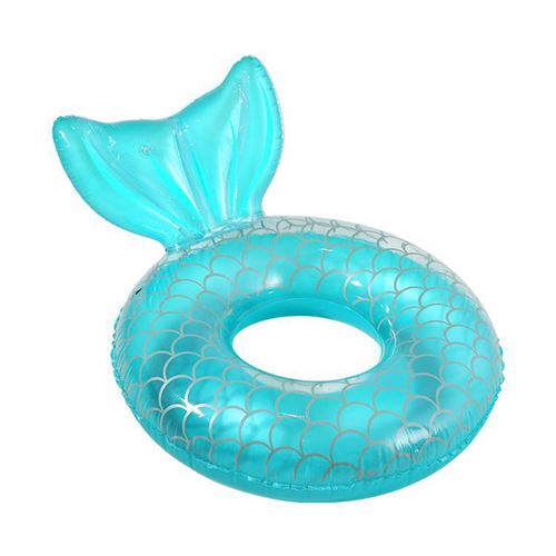 Adulte Bouée gonflable Anneau de natation en forme de sirène FONGWAN Jouets de piscine de plage, 90# Vert