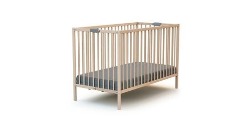 Lit Bébé Pliant 60X120 Hêtre Brut