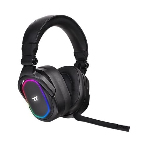 Casque Audio Thermaltake Argent H5 RGB 7.1 GHT-THF-DIECBK-31 3.5mm Jack Filaire Circum-Auriculaire USB Noir