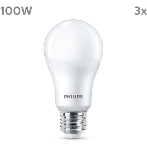 Philips Blanc Ampoule Led - 100 W - A67 E27 - Froid - Non Dimmable X 3 - Neuf - Image 3