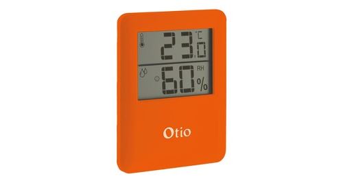 Non Communiqué Orange Thermomètre Hygromètre Magnétique - Otio
