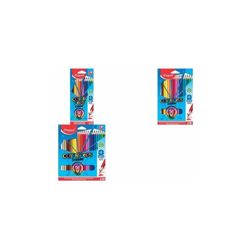 Maped Crayon de couleur COLOR'PEPS STRONG, étui carton de 24