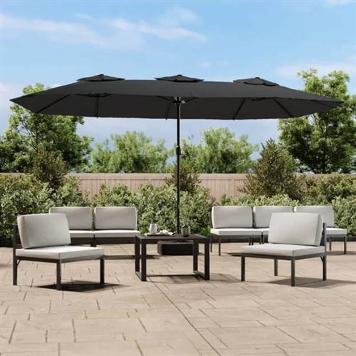 VidaXL - Parasol de jardin, One Size, Gris