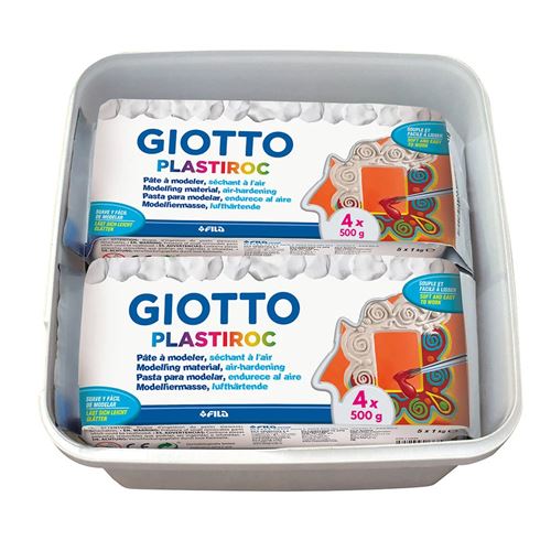 Pâte à modeler autodurcissante GIOTTO Plastiroc 2kg blanche