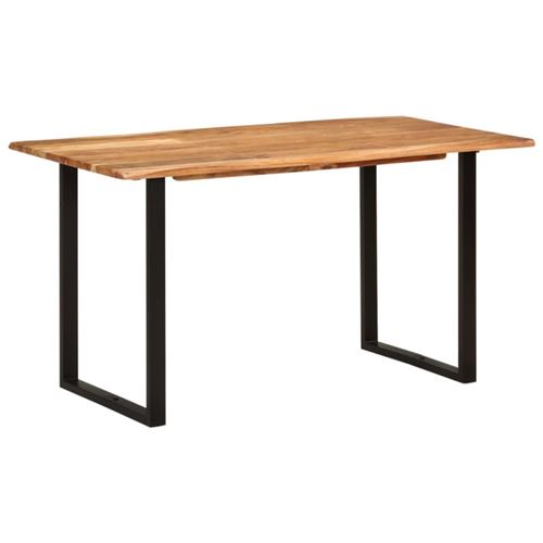 Non Communiqué Marron Table De Salle À Manger 140X70x76 Cm Bois D Acacia Solide