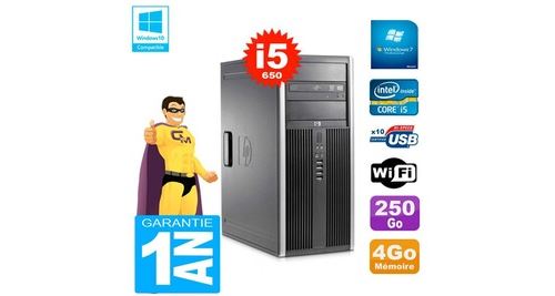 Pc hp 8100 tour core i5-650 ram 4go disque 250go graveur dvd wifi w7