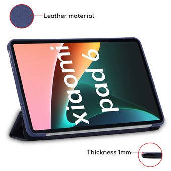 Coque Rotative 360° Pour Xiaomi Pad 6 / Pad 6 Pro - Avec Verre Trempé Inclus - Bleu Foncé - Neuf Sous Blister