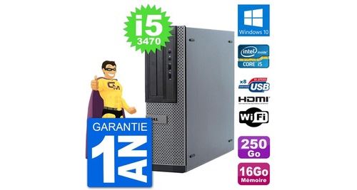 PC Dell 3010 Dt i5-3470 Ram 16Go Disque Dur 250Go Hdmi Windows 10 WiFi