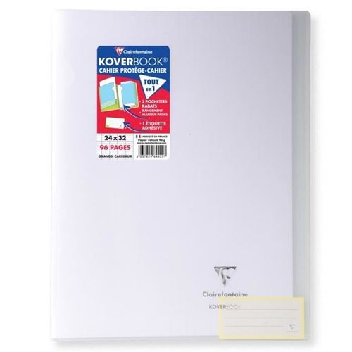 Cahier polypropylène 90g 48 pages seyes 24x32 cm - incolore