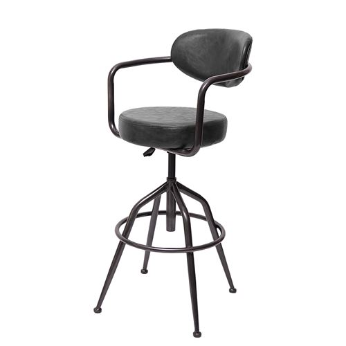 Mendler Gris Tabouret De Bar Industriel - Image 3