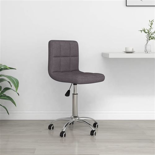 Chaise de bureau VidaXL Pivotante Tissu Gris Taupe Réglable - Image 3