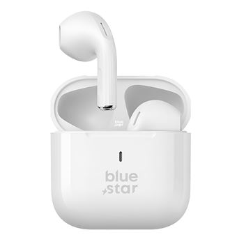 Écouteurs Bluetooth Microphone intégré Commandes Tactiles Blue Star Blanc - 1