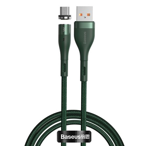 Câble de charge magnétique BASEUS CAMXC-K06 USB vers Micro USB 2.1A 1m vert