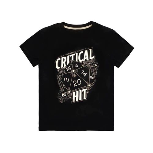 Hit Crew Noir Men Critical Dungeons & Dragons T-shirt ras du cou: Medium