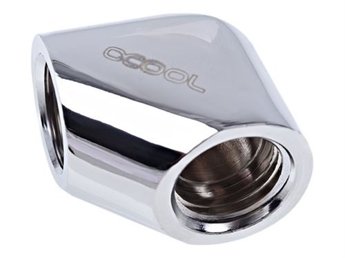 Alphacool Eiszapfen Connector Series L-connector - Raccord pour système de refroidissement par liquide - nickel argenté