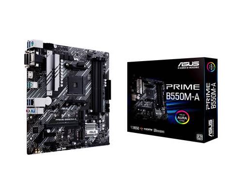 Asus PRIME B550M-A Carte mère Socket (PC) AMD AM4 Facteur de forme (détails) Micro-ATX Chipset de la carte mère AMD® B550