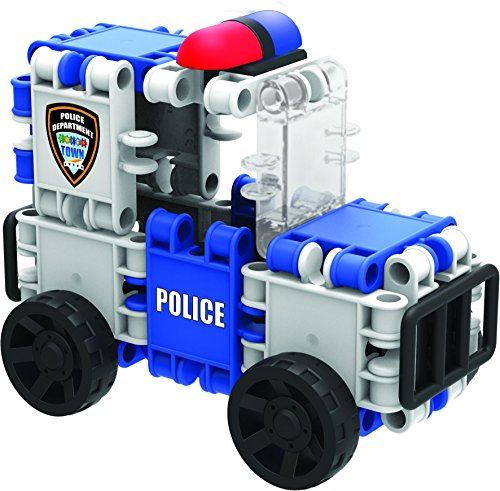 Clics - rc051 - jeu de construction 3 en 1 - boîte patrouille police - héros
