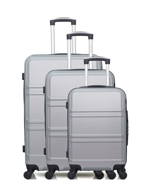 Groupon Set De 3 Valises Utah : Argent - Image 2