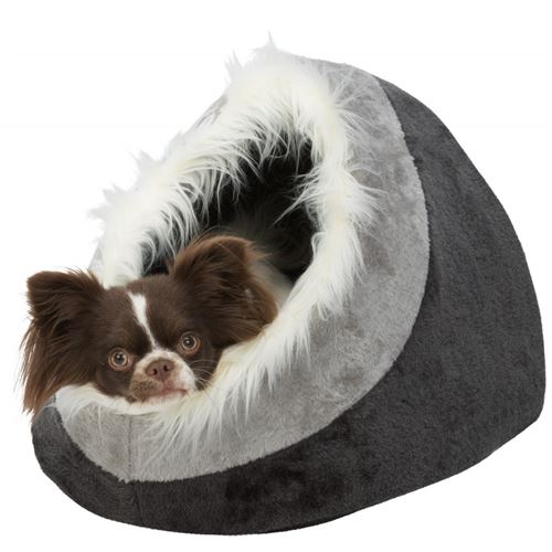 Abri Minou pour chat, Dimensions: 35 × 26 × 41 cm. Coloris: gris foncé/gris clair - Trixie - TR-36304
