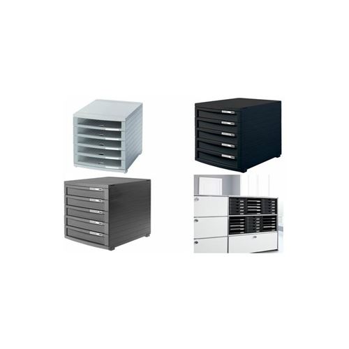 Han Module De Classement Contur, 5 Tiroirs, Gris Clair
