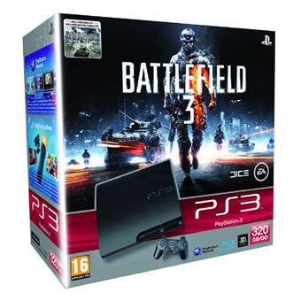 Console PS3 Slim Silver 320 Go + 2 Manettes – Sony – Occasion état Correct